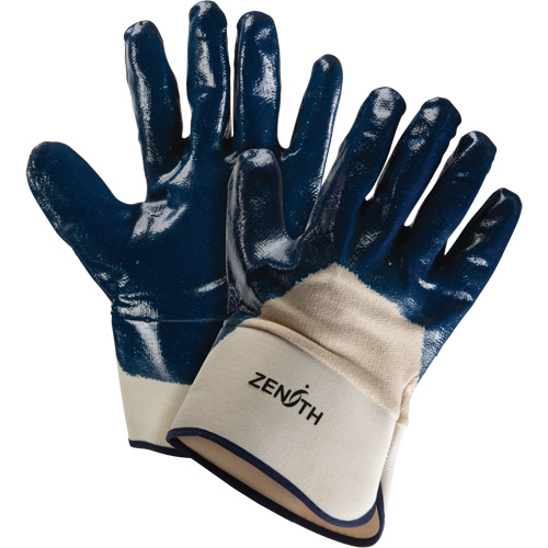 Heavyweight Safety Cuff Gloves, 11/2X-Large, Nitrile Coating, Cotton Shell Rideout Tool & Machine Inc.