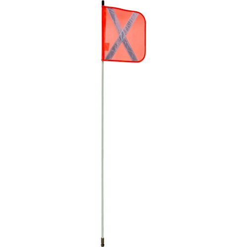 Heavy-Duty Safety Whip, Threaded Mount, 5' High, Orange with Reflective X Rideout Tool & Machine Inc.
