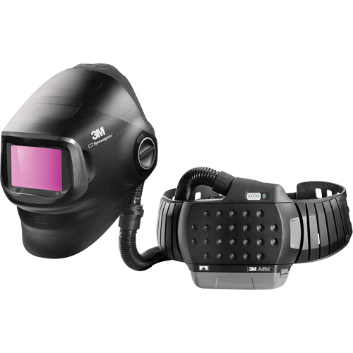 Masque de soudage &agrave; usage intensif Speedglas G5-01 avec syst&egrave;me de respirateur d'&eacute;puration d'air propuls&eacute; Adflo, Masque de soudage, Pile Lithium-ion Rideout Tool & Machine Inc.