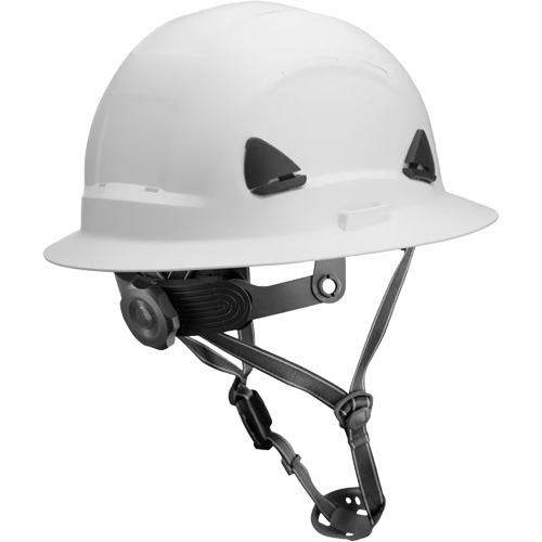 Casque Fibre Metal de style escalade avec bordure compl&egrave;te, R&eacute;pond aux normes CSA type 2, Suspension Rochet, Non ventil&eacute; Rideout Tool & Machine Inc.
