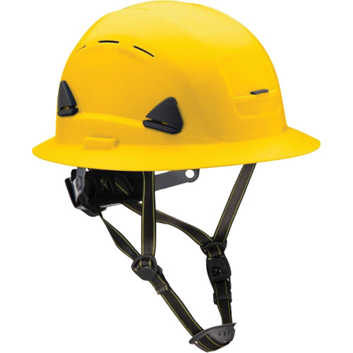 Fibre Metal Climbing Style Helmet with Full Brim, Meets CSA Type 2, Ratchet Suspension, Vented Rideout Tool & Machine Inc.