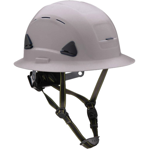 Fibre Metal Climbing Style Helmet with Full Brim, Meets CSA Type 2, Ratchet Suspension, Vented Rideout Tool & Machine Inc.
