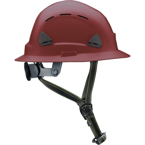 Fibre Metal Climbing Style Helmet with Full Brim, Meets CSA Type 2, Ratchet Suspension, Vented Rideout Tool & Machine Inc.