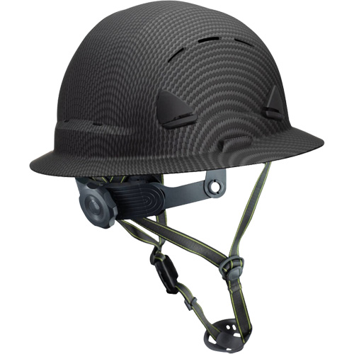 Fibre Metal Climbing Style Helmet with Full Brim, Meets CSA Type 2, Ratchet Suspension, Vented Rideout Tool & Machine Inc.