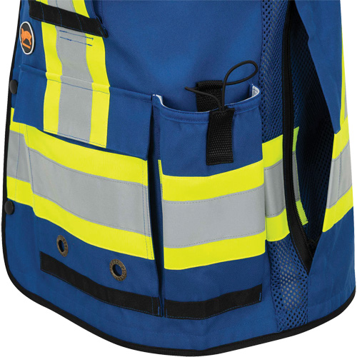 6681 High-Visibility Antimicrobial Mesh-Back Surveyor Vest, Royal Blue, Small, Polyester Rideout Tool & Machine Inc.