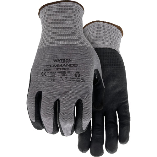 Gants r&eacute;sistant &agrave; la coupe 338 Commando, Taille Petit, Calibre 18, Rev&ecirc;tement Mousse de nitrile, Enveloppe en PEHP/Polyester/Spandex/Acier inoxydable, ASTM ANSI niveau A8/EN 388 niveau F Rideout Tool & Machine Inc.