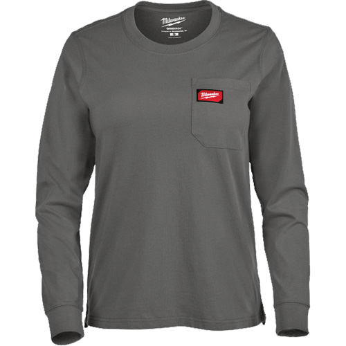 GRIDIRON Long Sleeve Pocket T-Shirt, Women's, X-Small, Grey Rideout Tool & Machine Inc.