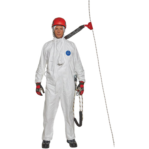 Combinaison jetable compatible avec harnais, 5T-Grand, Blanc, Tyvek 500 Rideout Tool & Machine Inc.
