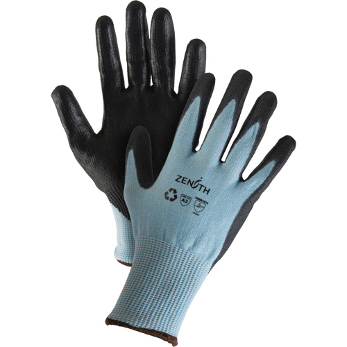 Eco-Friendly Stretch Cut-Resistant Gloves, Size 8, 13 Gauge, Polyurethane Coated, HPPE/RPET Shell, ASTM ANSI Level A3 Rideout Tool & Machine Inc.