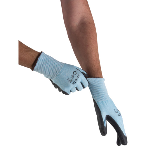 Eco-Friendly Stretch Cut-Resistant Gloves, Size 8, 13 Gauge, Polyurethane Coated, HPPE/RPET Shell, ASTM ANSI Level A3 Rideout Tool & Machine Inc.