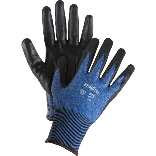 Gants l&eacute;gers et haute dext&eacute;rit&eacute; r&eacute;sistants &agrave; la coupe, Taille 11, Calibre 18, Rev&ecirc;tement Mousse de nitrile, Enveloppe en Acier inoxydable/PEHP/Tungst&egrave;ne, ASTM ANSI niveau A9 Rideout Tool & Machine Inc.