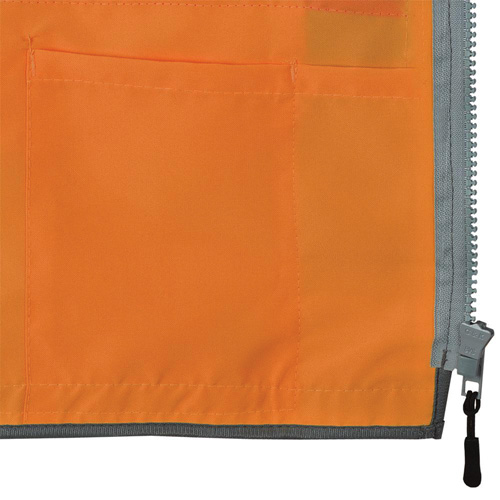 Veste de s&eacute;curit&eacute; pour arpenteur Pioneer avec fermeture &agrave; glissi&egrave;re et dos en maille, Orange haute visibilit&eacute;, Petit, Polyester Rideout Tool & Machine Inc.