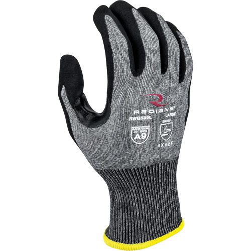 Gants enduits r&eacute;sistants &agrave; la coupe RWG589, Taille 2T-Grand, Calibre 18, Rev&ecirc;tement Mousse de nitrile, Enveloppe en PEHP, ASTM ANSI niveau A9/EN 388 niveau F Rideout Tool & Machine Inc.