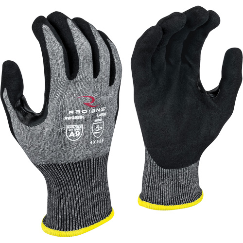 Gants enduits r&eacute;sistants &agrave; la coupe RWG589, Taille 2T-Grand, Calibre 18, Rev&ecirc;tement Mousse de nitrile, Enveloppe en PEHP, ASTM ANSI niveau A9/EN 388 niveau F Rideout Tool & Machine Inc.