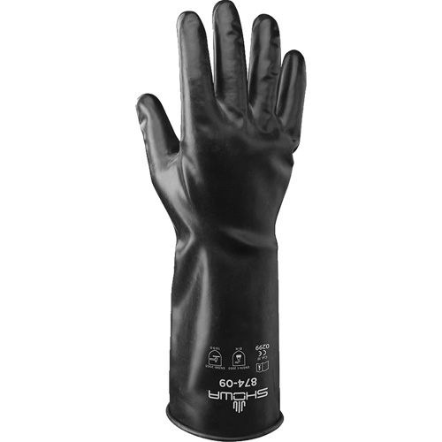 874 Chemical-Resistant Gloves, Size Small/7, 14" L, Butyl Rubber, 13.78-mil Rideout Tool & Machine Inc.