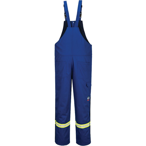 Bizflame&reg; 88/12 Insulated Bib Pants, Cotton/Nylon, Small, Blue Rideout Tool & Machine Inc.