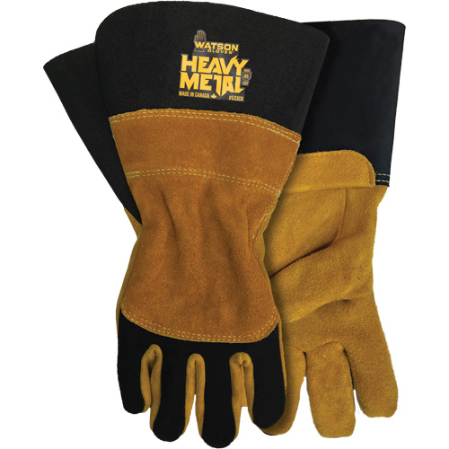 Gants en velours noir de soudage MIG/&agrave; l&eacute;lectrode enrob&eacute;e, Cuir fleur de d'&eacute;lan, Taille Petit Rideout Tool & Machine Inc.