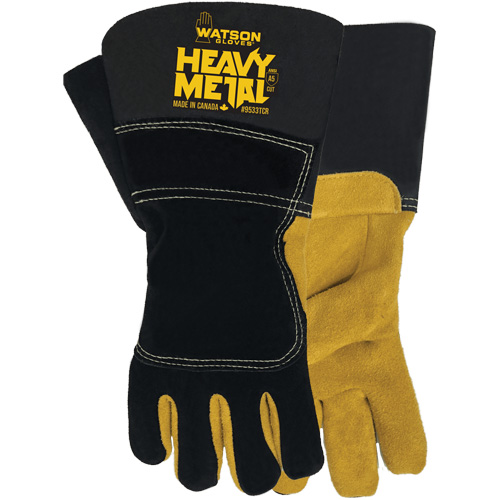Gants de soudage d'hiver Black Velvet Heavy Metal, Taille Petit, Enveloppe en Cuir d'&eacute;lan refendu, ASTM ANSI niveau A5 Rideout Tool & Machine Inc.