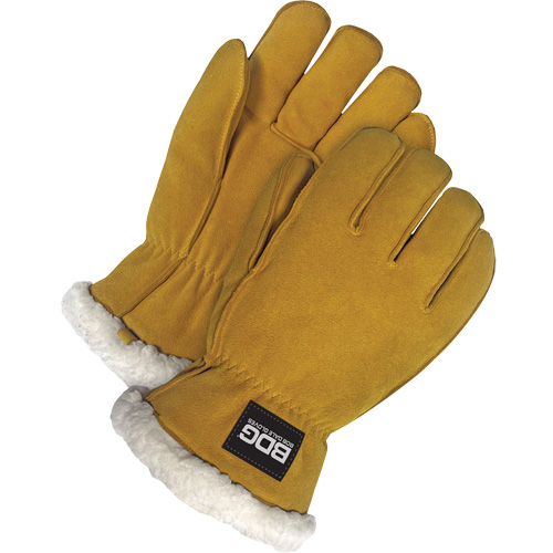 Driver's Gloves, Medium, Split Deerskin Palm, Sherpa Inner Lining Rideout Tool & Machine Inc.