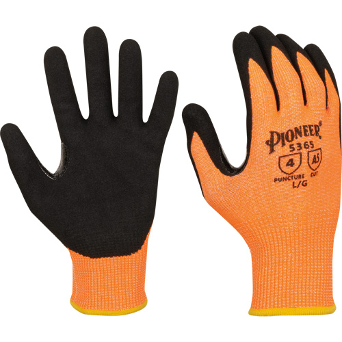 Gants r&eacute;sistants &agrave; la coupe compatibles avec les &eacute;crans tactiles, Taille Petit, Calibre 13, Rev&ecirc;tement Nitrile, Enveloppe en Polyester/PEHP, ASTM ANSI niveau A5 Rideout Tool & Machine Inc.