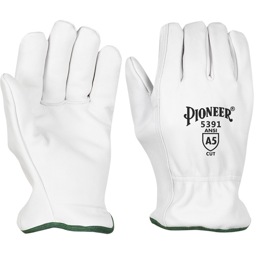 Cut-Resistant Driver's Gloves, Small, Grain Goatskin Palm Rideout Tool & Machine Inc.