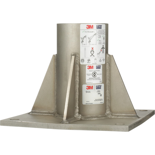 DBI-SALA&reg; Confined Space Floor Mount High Capacity Davit Mast Base, Stainless Steel Rideout Tool & Machine Inc.
