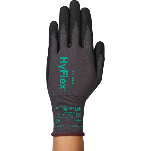 HyFlex&reg; 11-844 Gloves, Size 5/2X-Small, 15 Gauge, Foam Nitrile Coated, Nylon/Spandex Shell, ASTM ANSI Level A1/EN 388 Level 1/EN 388 Level A Rideout Tool & Machine Inc.