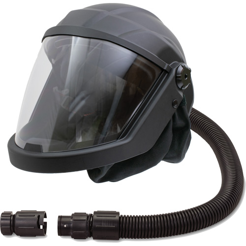 Masque respiratoire &agrave; adduction d'air et casque avec refroidisseur DEFENDER, Universel, Pi&egrave;ce faciale Rideout Tool & Machine Inc.