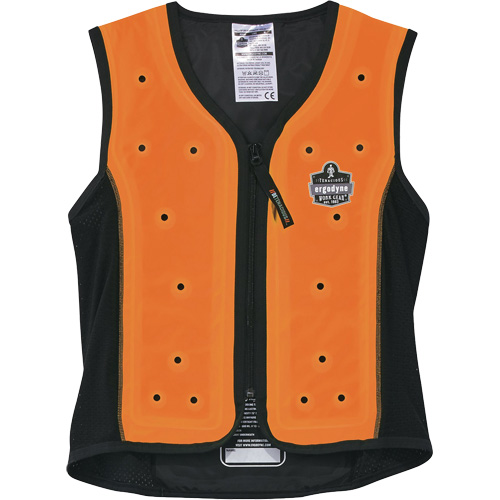 Veste de refroidissement &eacute;vaporatif Chill-Its 6685 avec fermeture &agrave; glissi&egrave;re, 2T-Grand, Orange Rideout Tool & Machine Inc.