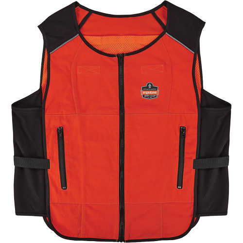 Chill-Its 6260 Lightweight Phase Change Cooling Vest with Rechargeable Packs, Small/Medium, Orange Rideout Tool & Machine Inc.