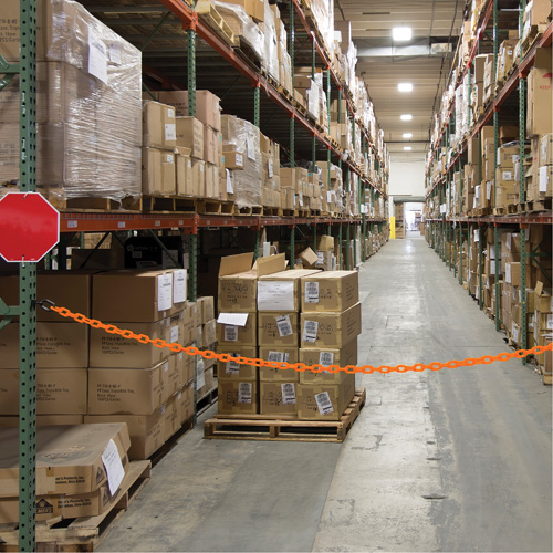 Ensemble de barri&egrave;re &agrave; chaîne magn&eacute;tique pour l'entrep&ocirc;t, Orange Rideout Tool & Machine Inc.