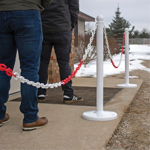 Bicolour Plastic Barrier Chain, Green/White Rideout Tool & Machine Inc.