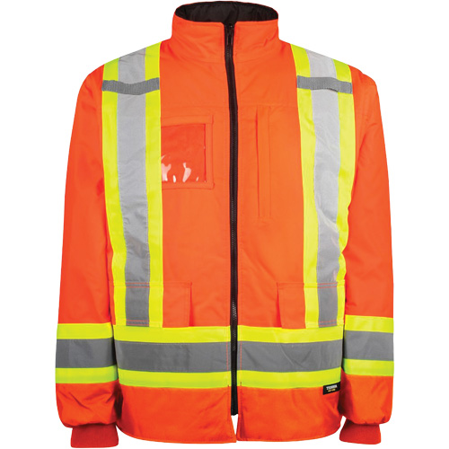 High-Visibility 7-in-1 Jacket, Polyester, High Visibility Orange, Small Rideout Tool & Machine Inc.