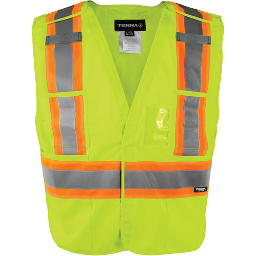 High-Visibility 5-Point Tear Away Vest, High Visibility Orange, 2X-Large/3X-Large, Polyester Rideout Tool & Machine Inc.