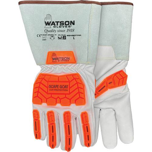 Gants r&eacute;sistants &agrave; la coupe Scape Goat, 3T-Grand, Paume en Ch&egrave;vre, Poignet Manchette/Conducteur Rideout Tool & Machine Inc.