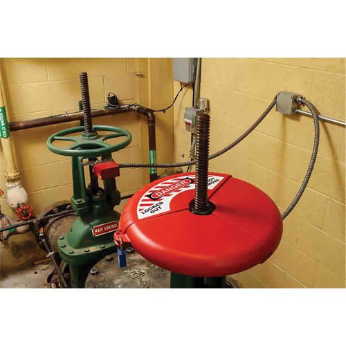 Dispositif de verrouillage coulissant pour vanne &agrave; opercule, Type Volant Rideout Tool & Machine Inc.