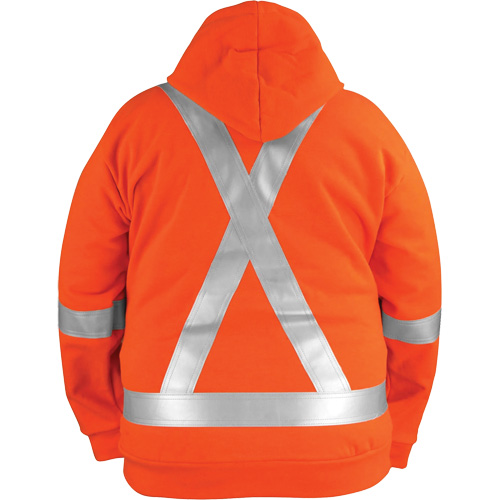 High-Visibility Wind Resistant Zip-Front Sweatshirt with DetachableHood, Men's, Large, High Visibility Orange, 27.7 cal/cm² Rideout Tool & Machine Inc.