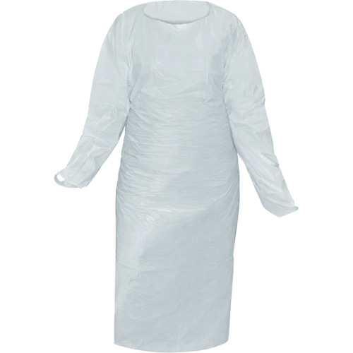 Blouse CoverMe avec passe-pouces, Taille unique, Blanc, Poly&eacute;thyl&egrave;ne Rideout Tool & Machine Inc.