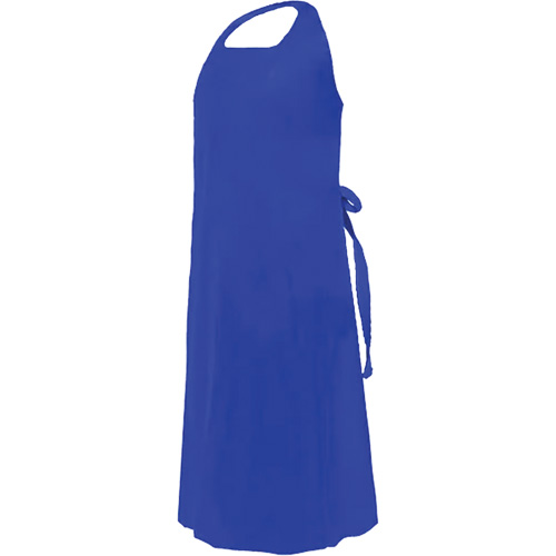 CoverMe Apron with Die-Cut Neck, Polyurethane, 45" L x 35" W, Blue Rideout Tool & Machine Inc.