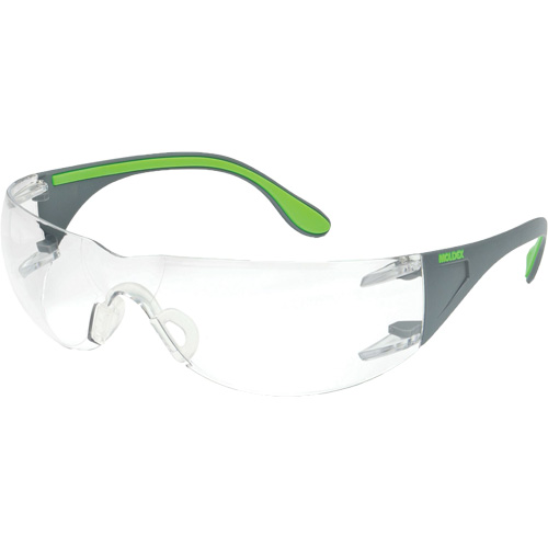 Adapt Lite Grey/Green Safety Glasses, Clear Lens, Anti-Fog/Anti-Scratch, ANSI Z87+/Meets/Exceeds CSA Z94.3 Rideout Tool & Machine Inc.