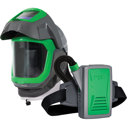 Masque de respirateur Z-Link avec joint de visage, visi&egrave;re & montage &agrave; ceinture, Respirateur &agrave; masque/Masque de soudage, Pile Lithium-ion Rideout Tool & Machine Inc.
