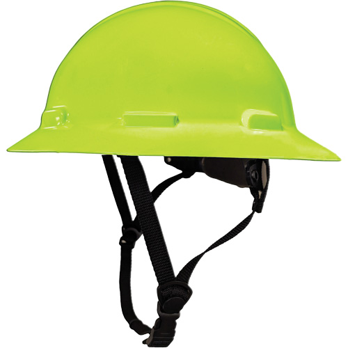 LIDGUARD&reg; Full Brim Hardhat with Chinstrap, Meets CSA Type 1, Ratchet Suspension, Vented Rideout Tool & Machine Inc.
