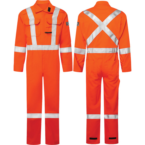 Combinaisons Avenger, 7 oz, Taille 50 grand, Orange haute visibilit&eacute; Rideout Tool & Machine Inc.