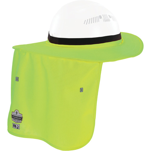 Chill-Its&reg; Lime Green FR Hard Hat Brim with Neck Shade Rideout Tool & Machine Inc.