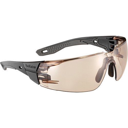 Lunettes de s&eacute;curit&eacute; RUSH+ 2.0 avec monture noire et grise, M/G, Lentille Cuivre, Antibu&eacute;e/Anti-&eacute;gratignures, ANSI Z87+ Rideout Tool & Machine Inc.