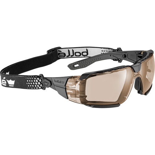 Lunettes de s&eacute;curit&eacute; RUSH+ 2.0 XP avec monture noire et grise, M/G, Lentille Cuivre, Antibu&eacute;e/Anti-&eacute;gratignures, ANSI Z87+ Rideout Tool & Machine Inc.