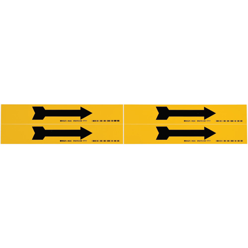 Arrow Pipe Marker, Self-Adhesive, 1-1/8" H x 7" W, Black on Yellow Rideout Tool & Machine Inc.