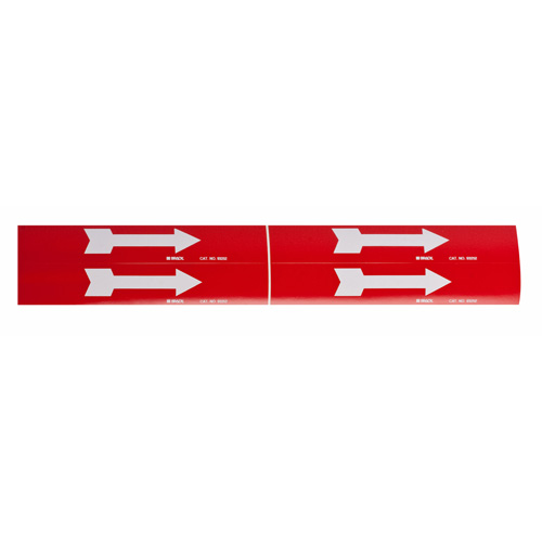 Marqueur de tuyau  Arrow, Autocollant, 1-1/8" h x 7" la, Noir sur jaune Rideout Tool & Machine Inc.