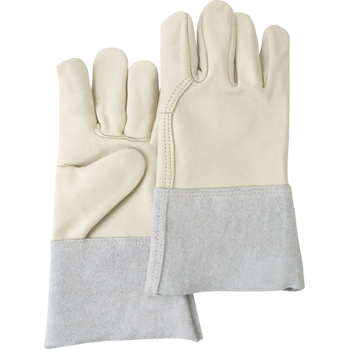 Standard-Duty Work Gloves, Large, Grain Cowhide Palm Rideout Tool & Machine Inc.