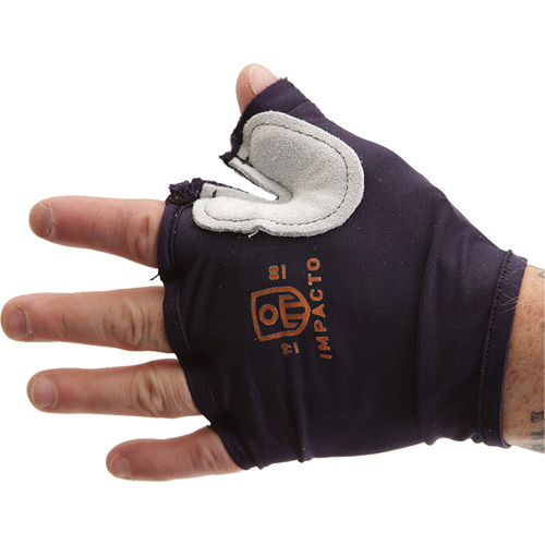 Tool Grip Fingerless Glove with Web Pad - Left, Size X-Small, Suede Palm Rideout Tool & Machine Inc.